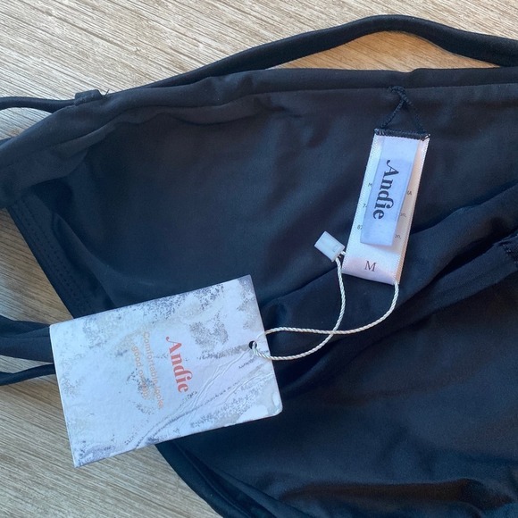 NWT Andie Swim The Rivera Bikini Bottom in Black Size M - Picture 5 of 6